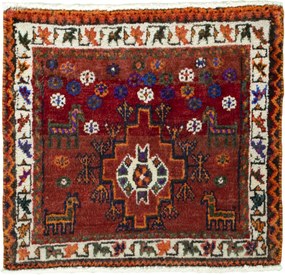 Shiraz Tappeto persiano 60x50 Rosso (Iran) Annodato A Mano