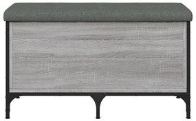 Panca portaoggetti grigio sonoma 82x42x45 cm legno multistrato