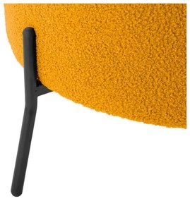 Poltrona giallo ocra in tessuto bouclé Noble - Leitmotiv