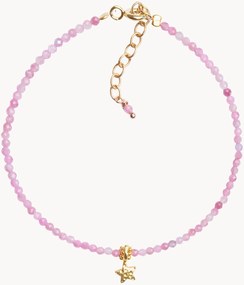 Bracciale fatto a mano con tormalina rosa Aura