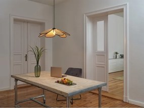 Osram - Lampada a sospensione con cavo DECOR RATTAN 1xE27/15W/230V Ø 69 cm beige/nero