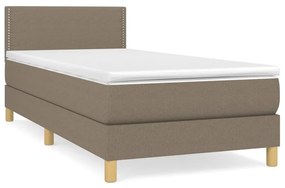 Giroletto a molle con materasso tortora 100x200 cm in tessuto