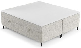 Letto boxspring grigio chiaro con contenitore 160x200 cm Araya - Maison de Rêve