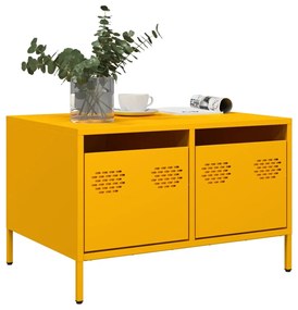 Mobile Tv Giallo Senape 68x50x43,5 Cm Acciaio Laminato A Freddo /