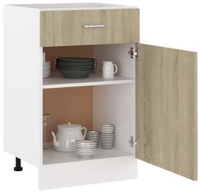 Armadio con cassetto rovere sonoma 50x46x81,5 cm in truciolato