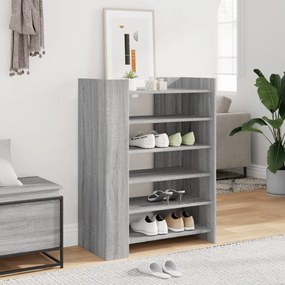 Scarpiera Grigio Sonoma 74,5x37,5x100 Cm İn Legno Multistrato /