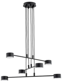 Lampadario a Sospensione in Acciaio GX53 MODUS 6 Nero 6xGX53
