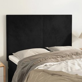 Testiere 4 Pz Nere 72x5x78/88 Cm İn Velluto /