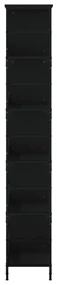 Libreria nera 78,5x33x188,5 cm in legno multistrato