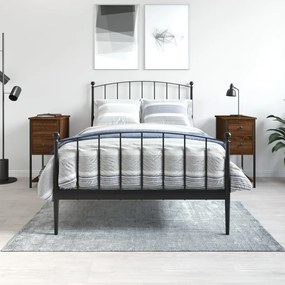 Comodini 2 Pz Rovere Marrone 32x42x70 Cm İn Legno Multistrato /