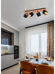 Faretto nero/di colore naturale ø 12 cm Tommy – Reality