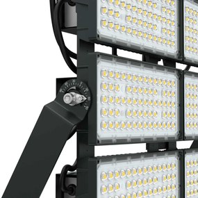 Faro Modulare LED 1.200W IP66, 167lm/W Dimmerabile DALI - INVENTRONICS Colore Bianco Freddo 5.000K, Scegli l'angolo di illuminazione 90°, Scegli le staffe dei moduli Fisse