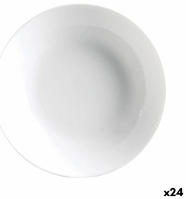Piatto Fondo Luminarc Diwali Bianco Vetro (20 cm) (24 Unità)
