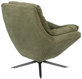 Poltrona in velluto verde Vince - Dutchbone