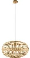 Lampadario Rustico Amsfield 1 Luce Metallo Marrone E Legno