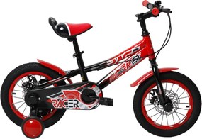 Bicicletta per Bambini 14" Freni a Disco Magik-Bike Racer Rosso...