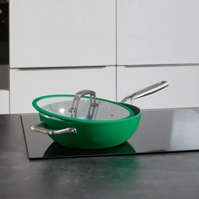 Padella wok con coperchio/con superficie in ceramica ø 28 cm Meda 3.0 – FABINI