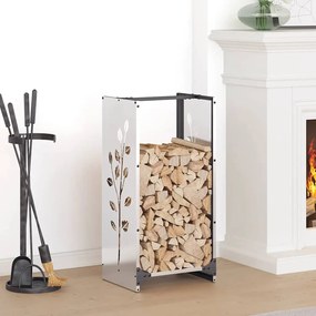 Rastrelliera Per Legna Da Ardere 40x30x80 Cm İn Acciaio Inox /