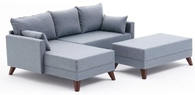 Divano angolare azzurro (angolo sinistro) Bella - Balcab Home