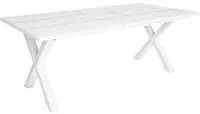 Tavolo da pranzo 10 posti 194x90 cm con gambe in legno stile moderno colore Bianco