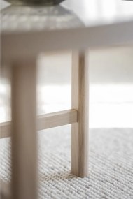 Tavolino rotondo con piano in ceramica di colore naturale 90x90 cm Marsden - Rowico