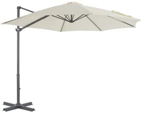 Ombrellone A Sbalzo Con Palo İn Alluminio 300 Cm Sabbia /