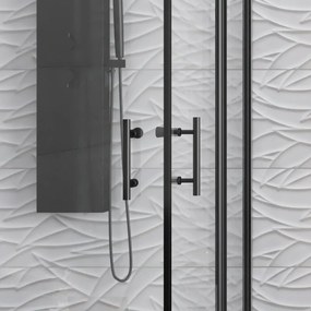 Box doccia nero 80x110 doppio battente | KPX1000N - KAMALU