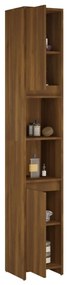 Armadio bagno rovere marrone 30x30x183,5cm legno ingegnerizzato