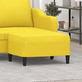 Poggiapiedi Giallo Chiaro 70x55x41 Cm İn Tessuto /
