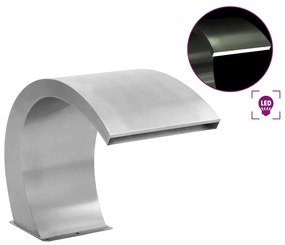 Fontana Per Piscina Con Led İn Acciaio Inox 30x60x45 Cm /