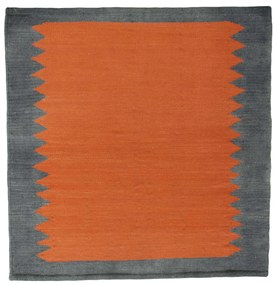 Kilim Tappeto 90 x 100 Giallo (Iran) Tessuto A Mano
