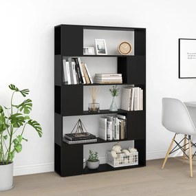 Libreria/divisorio nero 100x24x155 cm in truciolato