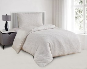 Biancheria da letto singola jacquard beige 140x200 cm Florida - My House