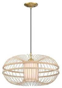 Westinghouse 61255 - Lampadario a sospensione con filo TULCEA 1xE27/60W/230V bambù
