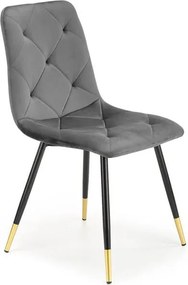 Sedia K438 Velvet Grey - L45 x H50 x H86 cm