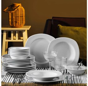 Set da tavola 18 pezzi bianco/porcellana