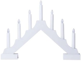 Candeliere natalizio LED 7xLED/2xAA bianco