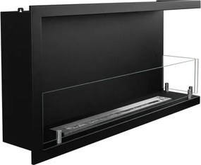 Camino a bioetanolo da incasso ad angolo biocamino angolare 90x45 cm SUTRI 90 DX