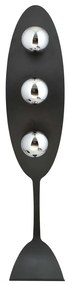 Piantana Minimal Dagda Acciaio Nero Grigio 3 Luci E14 Ip20