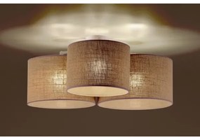 Duolla - Plafoniera ROLLER TRIO 3xE27/60W/230V beige