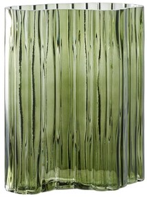 Vaso in vetro verde (altezza 26,5 cm) - House Nordic