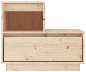 Comodini 2 pz 60x34x51 cm in legno massello di pino