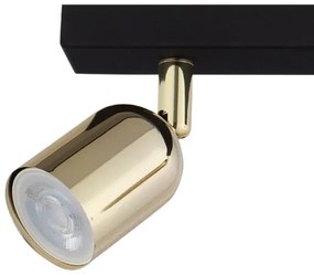 Faretto TOP 2xGU10/10W/230V nero/oro