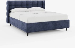 RAGNAR letto imbottito con vano contenitore e testiera capitonné avvolgente - elegante tessuto certificato Oeko-Tex®
