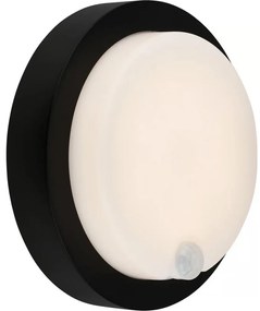 Brilo - Lampada da parete LED ricaricabile per esterni con sensore, 4W, 5V, batteria 4400 mAh, IP44, nera