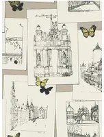 Långelid / von Brömssen Carta da parati The Butterfly Effect - Dusty Lemon