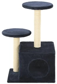 Albero per gatti con pali tiragraffi in sisal 60 cm blu scuro