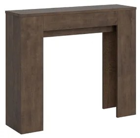 Consolle allungabile slim 8 posti in nobilitato Noce - SLICK