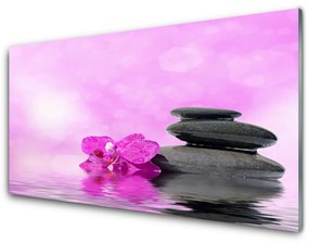 Quadro in vetro Arte floreale rosa 100x50 cm