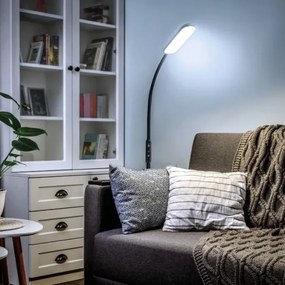 Lampada da terra dimmerabile a LED TEILO LED/10W/230V 3000/4000/6500K nero + +TC